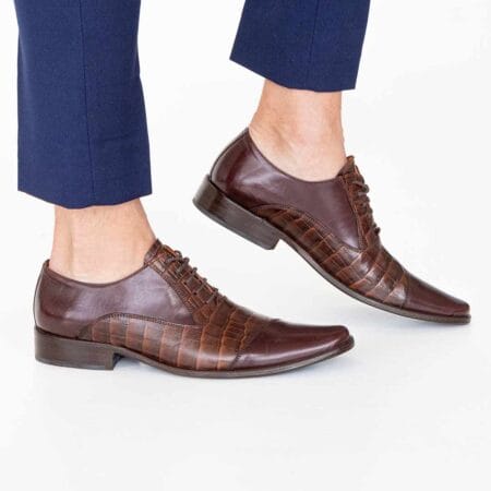 Zapatos de vestir hombre Tokio cuero marrón