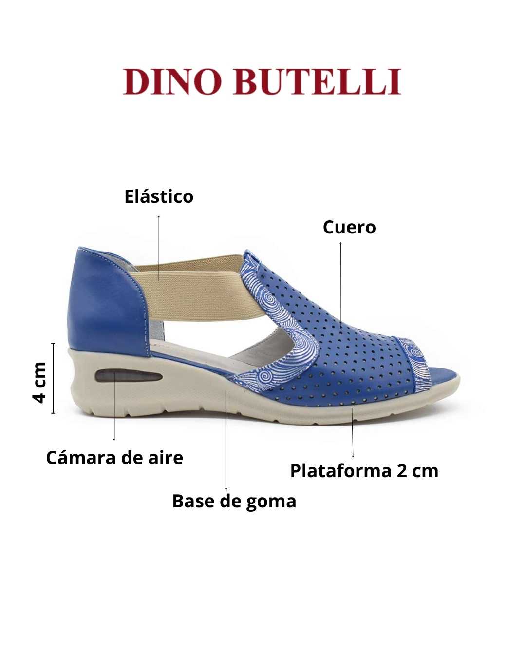 sandalias mujer alvania cuero azules