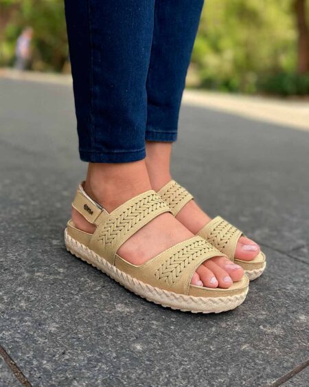 sandalias mujer saori claris cuero visón
