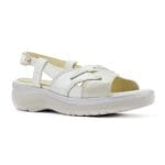 Sandalias mujer Dina cuero plata