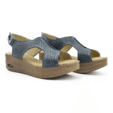 Sandalias mujer Eliana Claris cuero azules