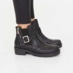 Botas mujer Aurora Gravagna cuero negras