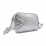 Bandolera mujer Rebecca cuero plata