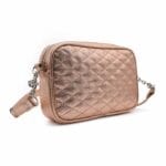 Bandolera mujer Rebecca cuero platino