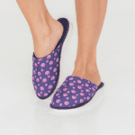 Pantufla de tela mujer floreal