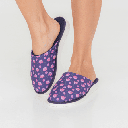 Pantufla de tela mujer floreal