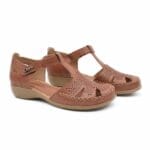 Guarachas mujer Tini Claris cuero suela