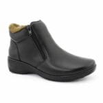 Botas mujer cortas Carlota cuero negras
