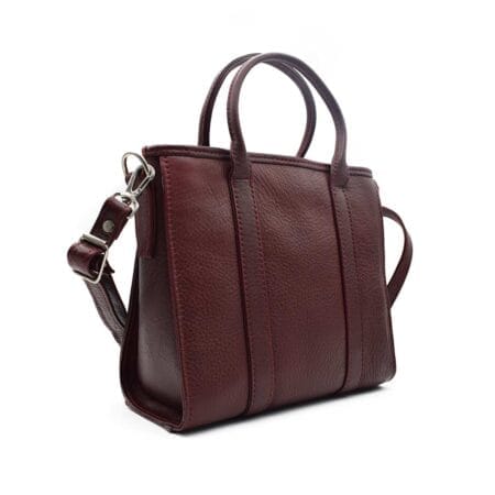 Cartera mujer Azú cuero bordo