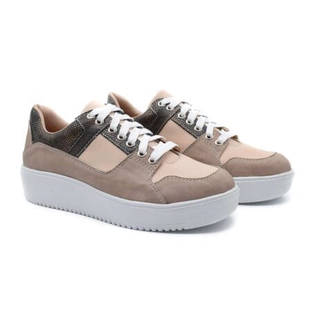 Zapatillas mujer Remi cuero nude