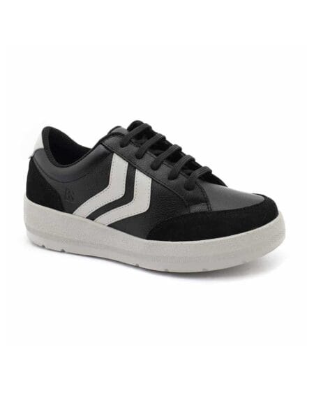 Zapatillas mujer Bakery cuero negras