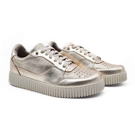 Zapatillas mujer Iris Gravagna cuero oro