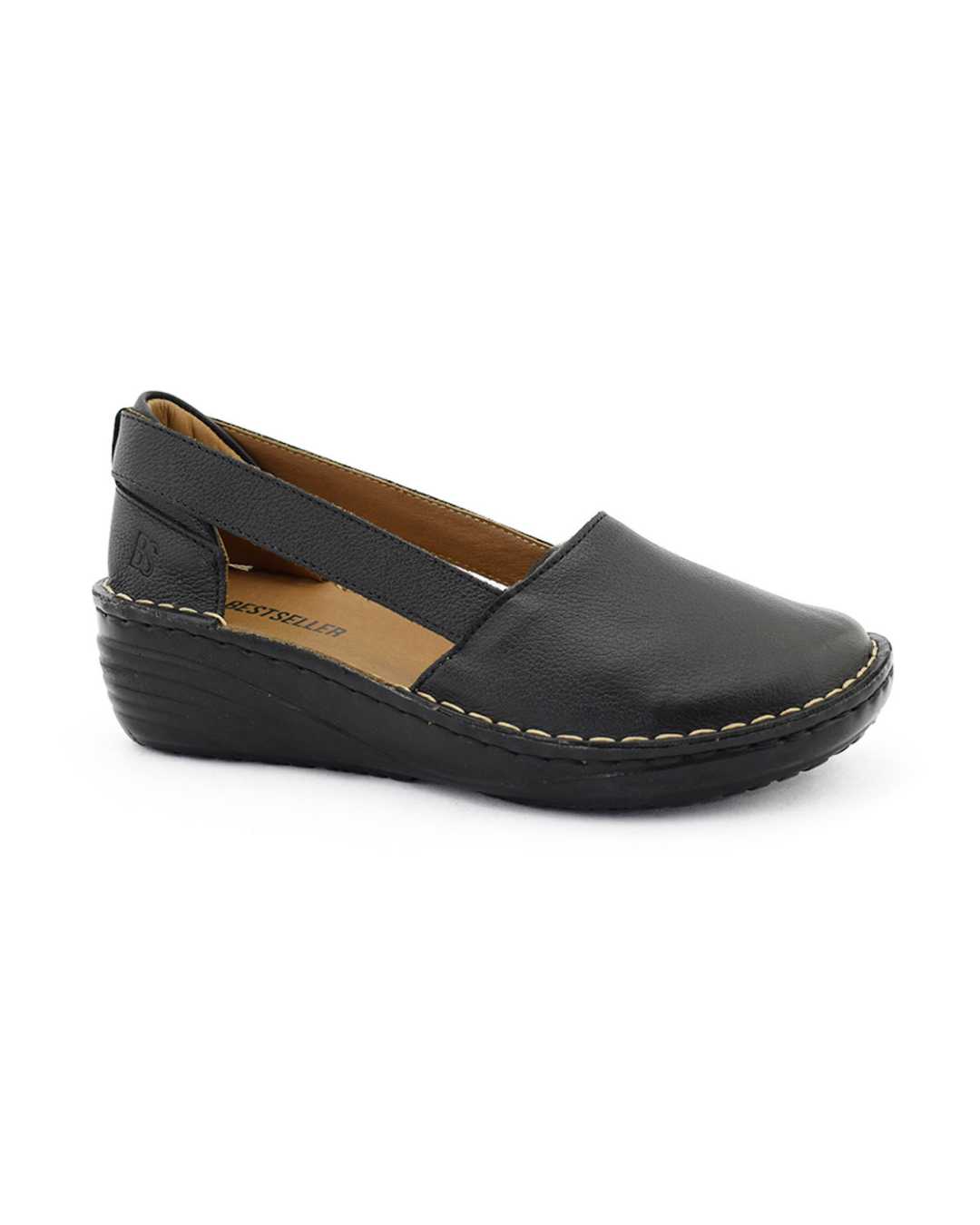 zapatos calados mujer dina cuero negros