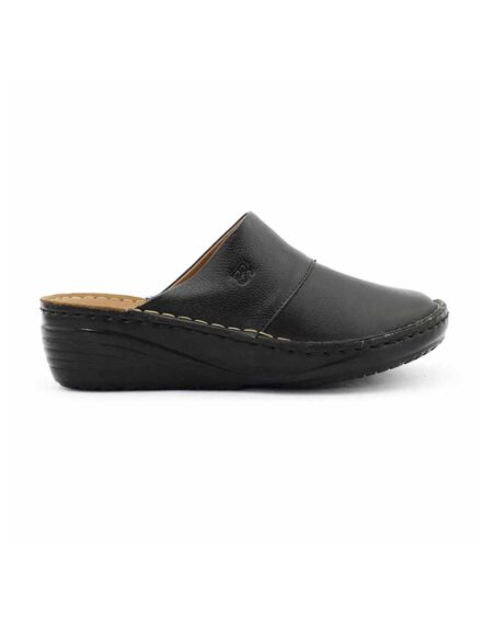 zuecos mujer carella cuero azules