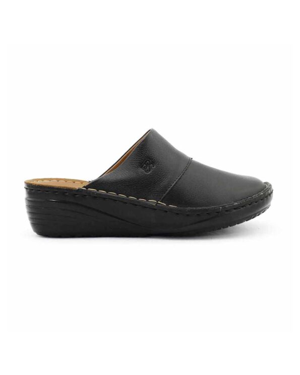 zuecos mujer carella cuero azules