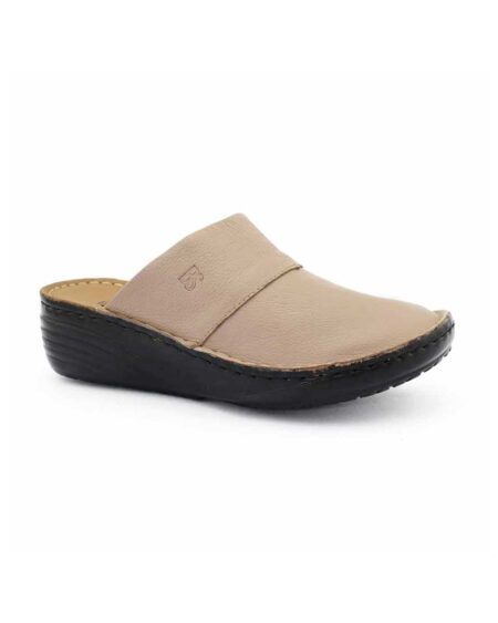zuecos mujer carella cuero azules