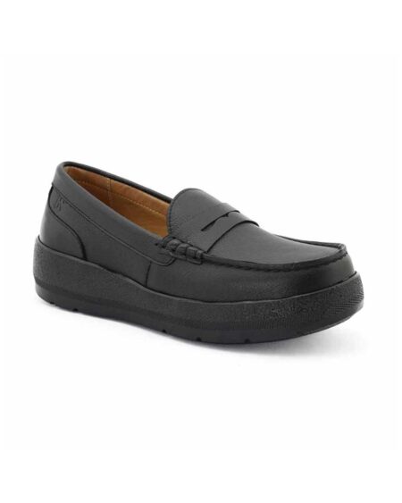 mocasines mujer italia cuero negros