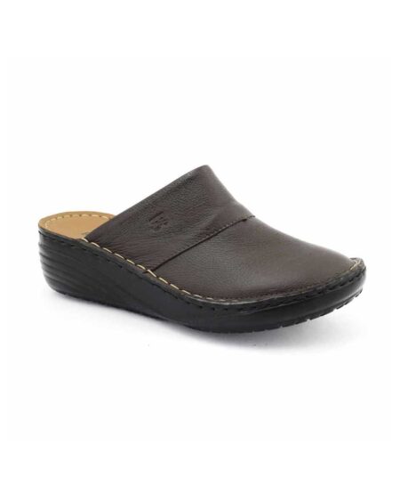 zuecos mujer carella cuero azules
