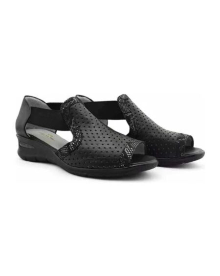 sandalias mujer alvania cuero negras