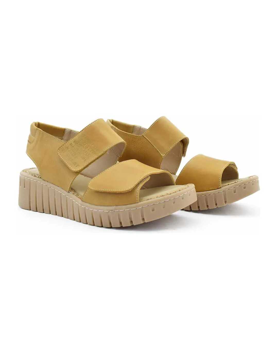 sandalias mujer edith claris cuero camel