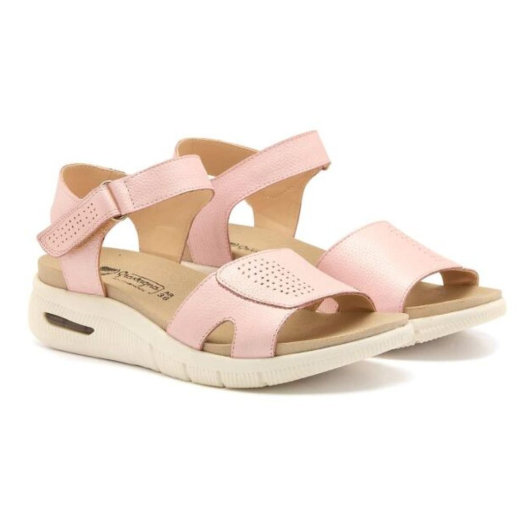 Sandalias mujer Pampa Gravagna cuero rosa