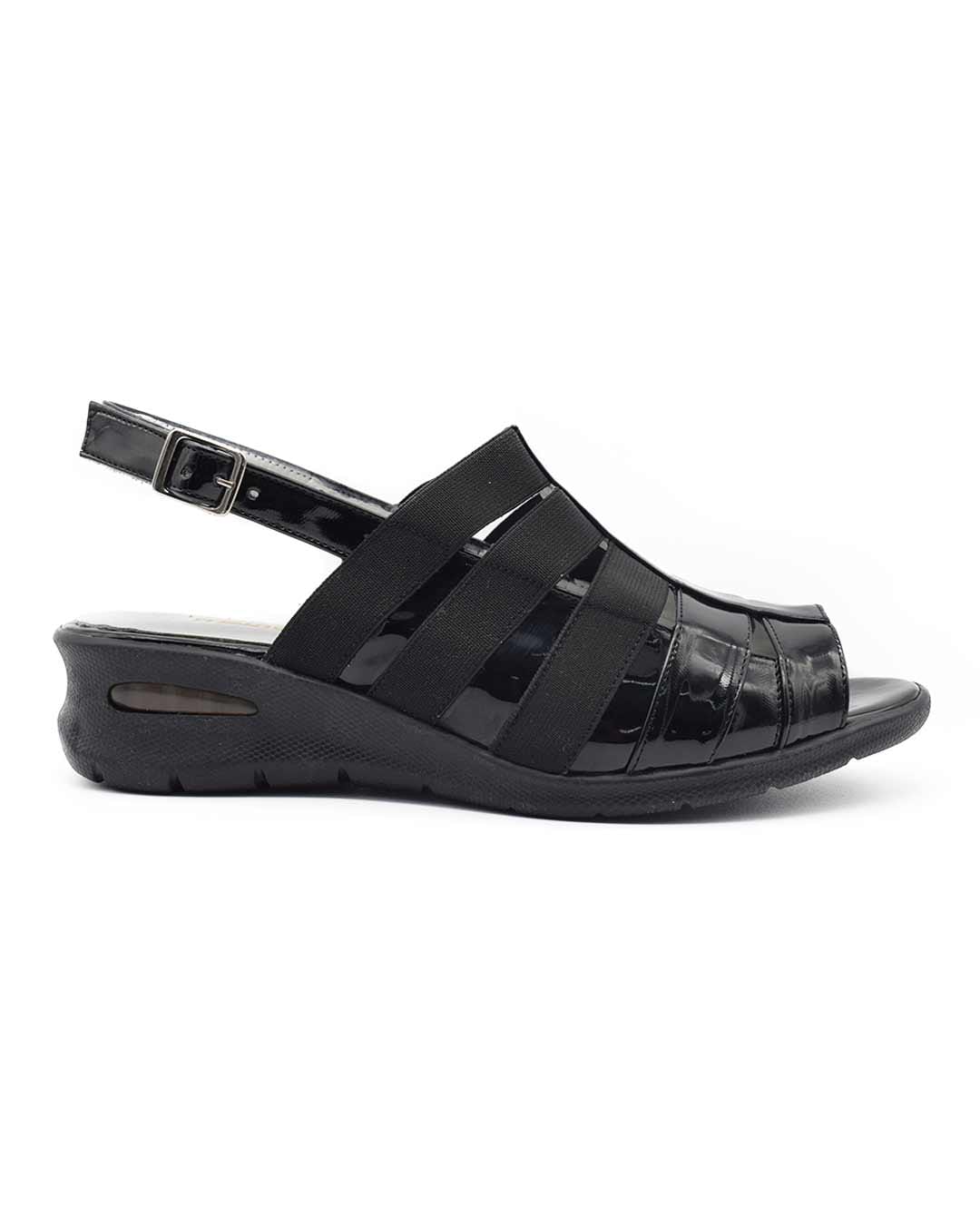 sandalias mujer roush cuero negras