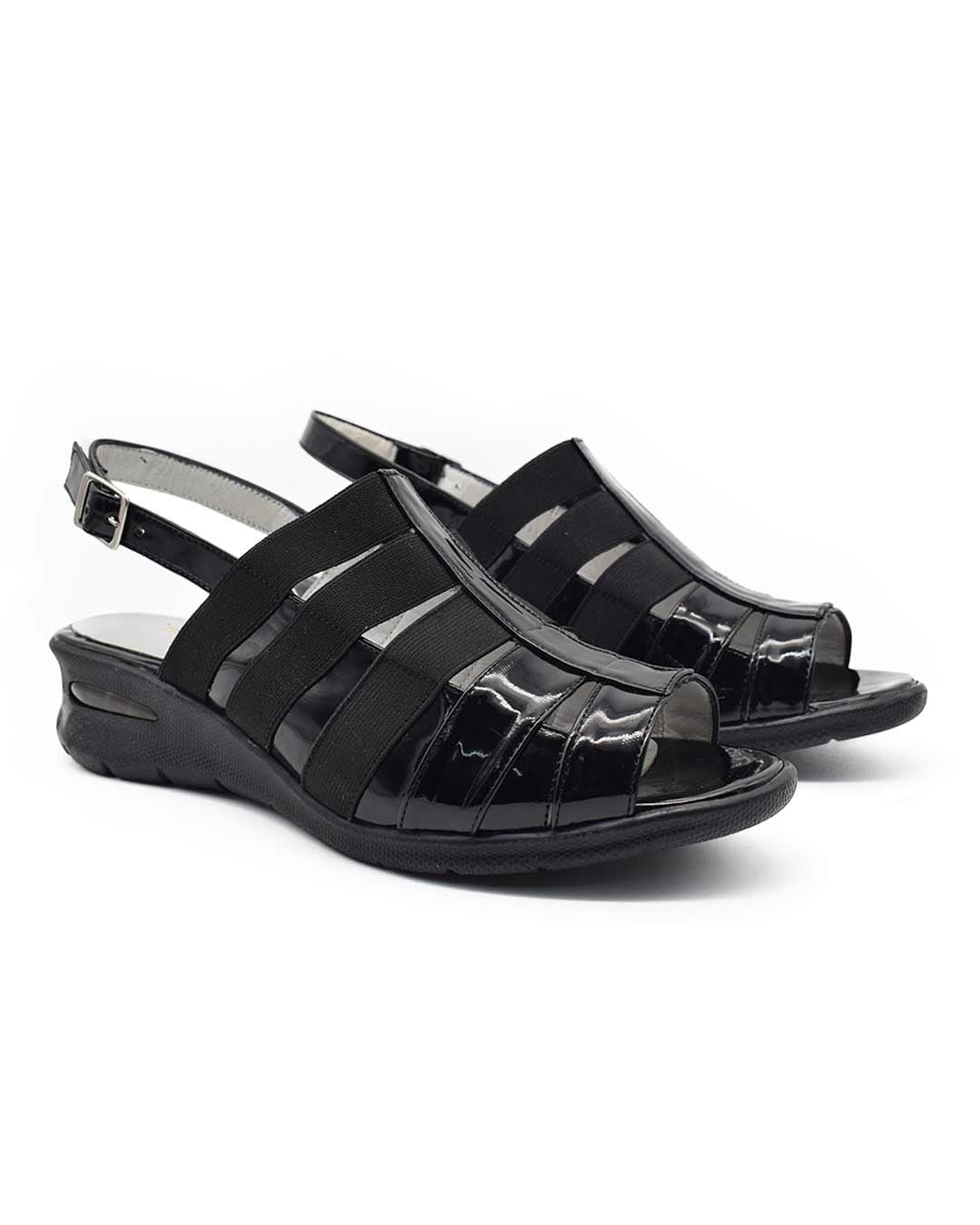 sandalias mujer roush cuero negras