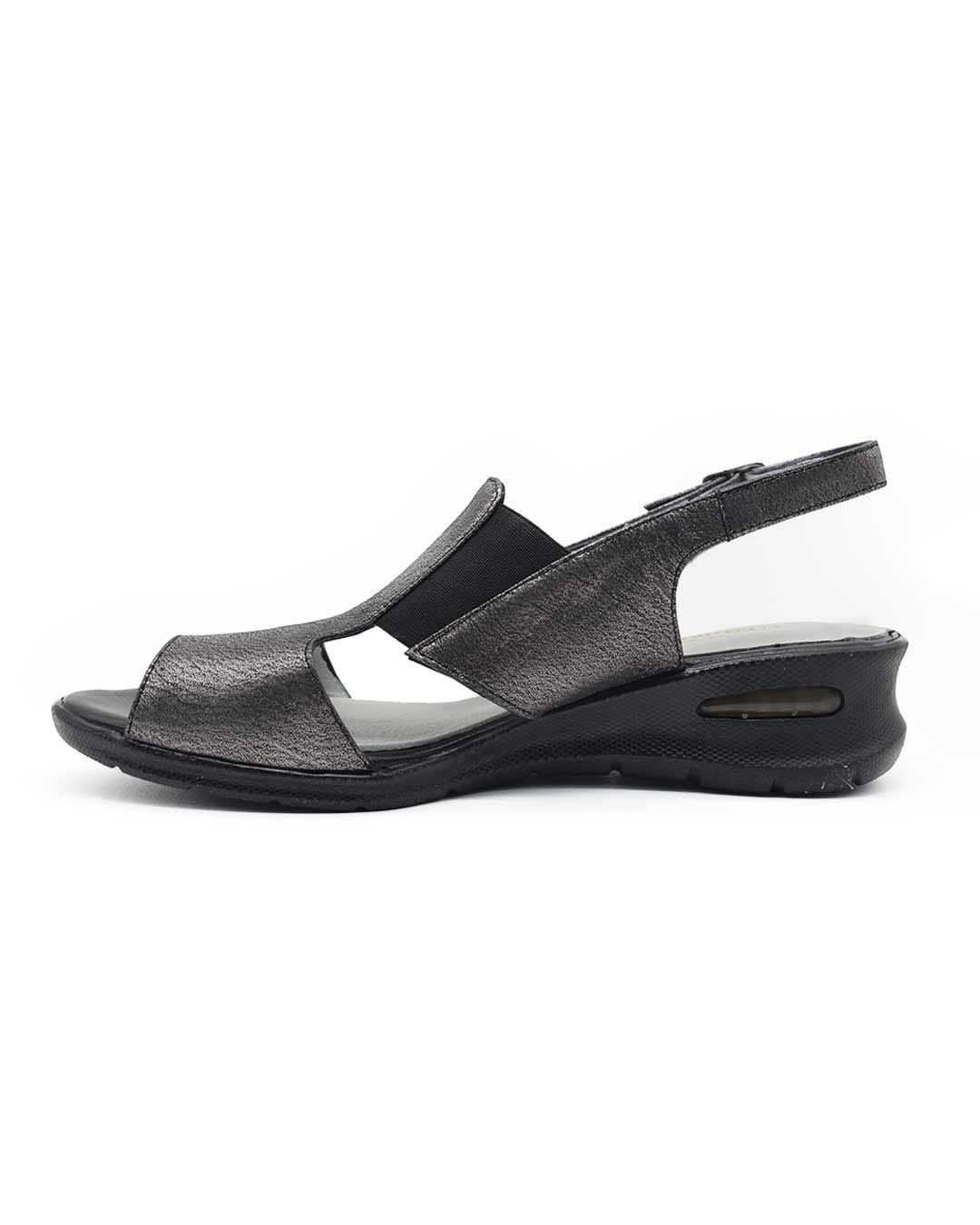 sandalias mujer jinna cuero plata