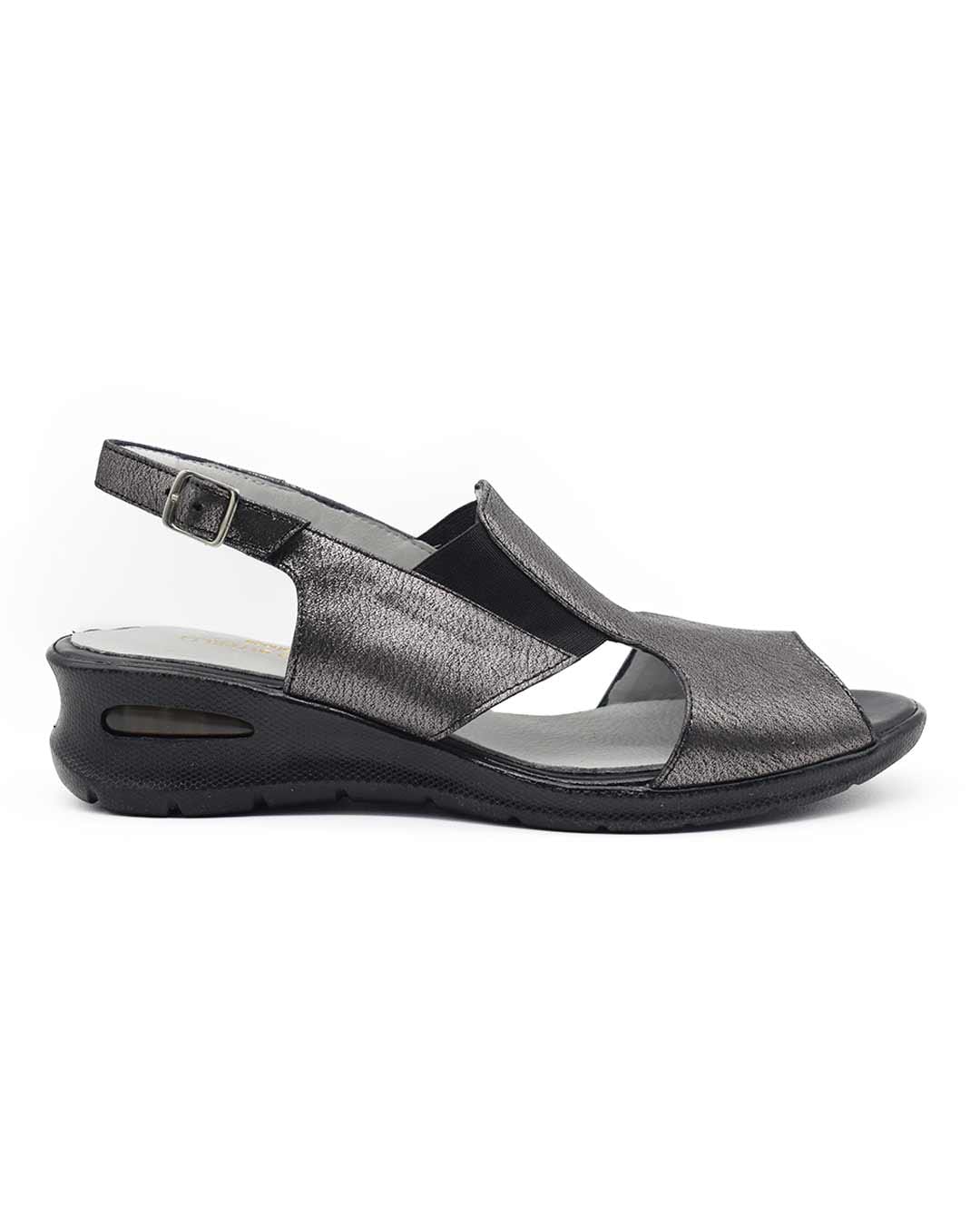 sandalias mujer jinna cuero plata