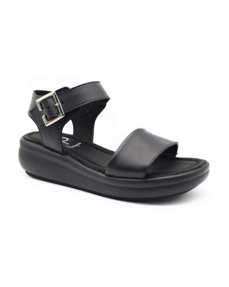 sandalias mujer rosaline gravagna cuero negras