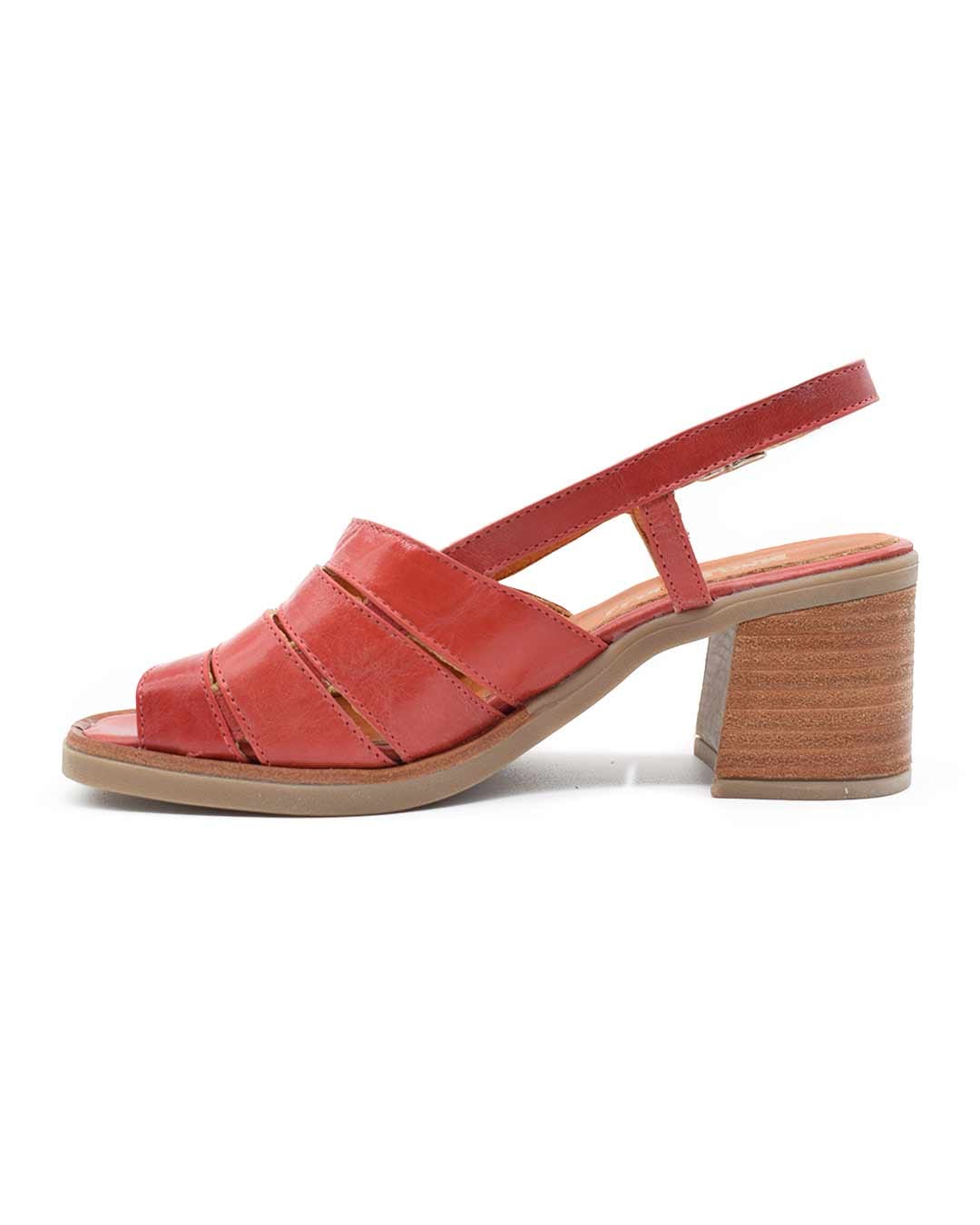 sandalias mujer lucero cuero rojas