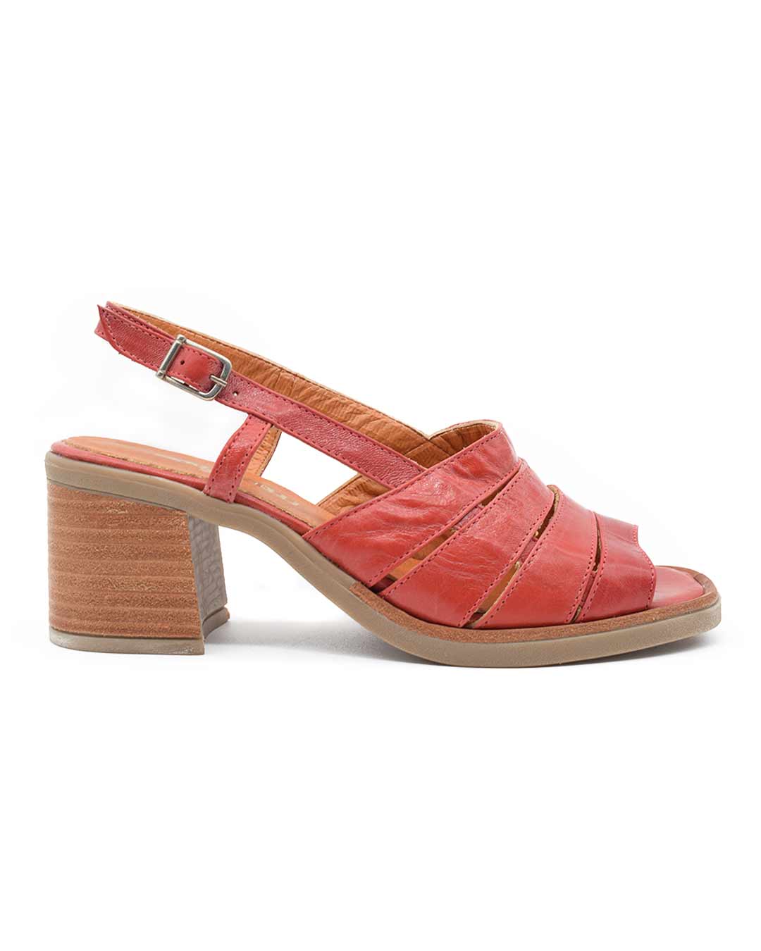sandalias mujer lucero cuero rojas