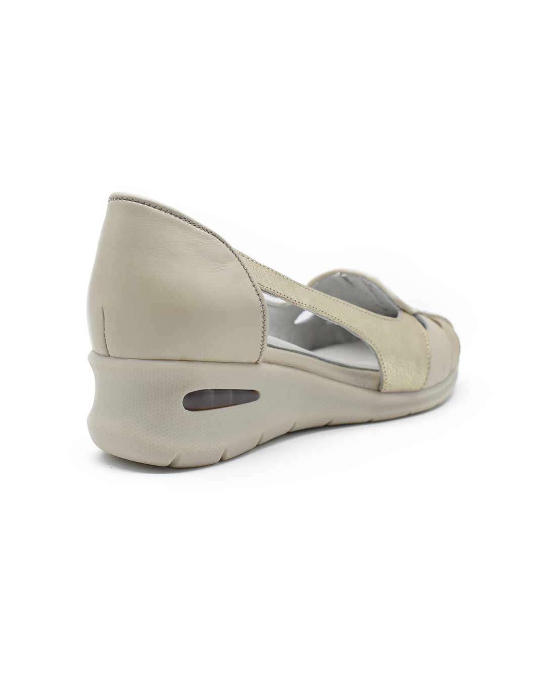 zapatos calados mujer murcia cuero beige