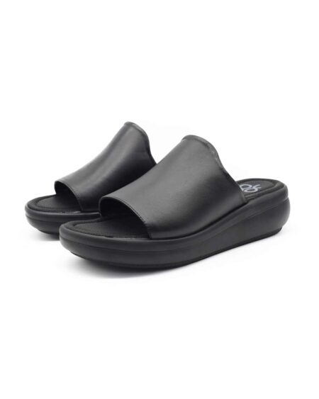 zuecos mujer vicky gravagna cuero negro