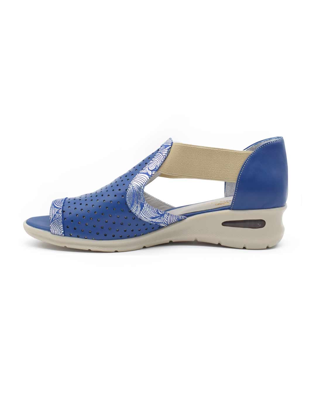 sandalias mujer alvania cuero azules