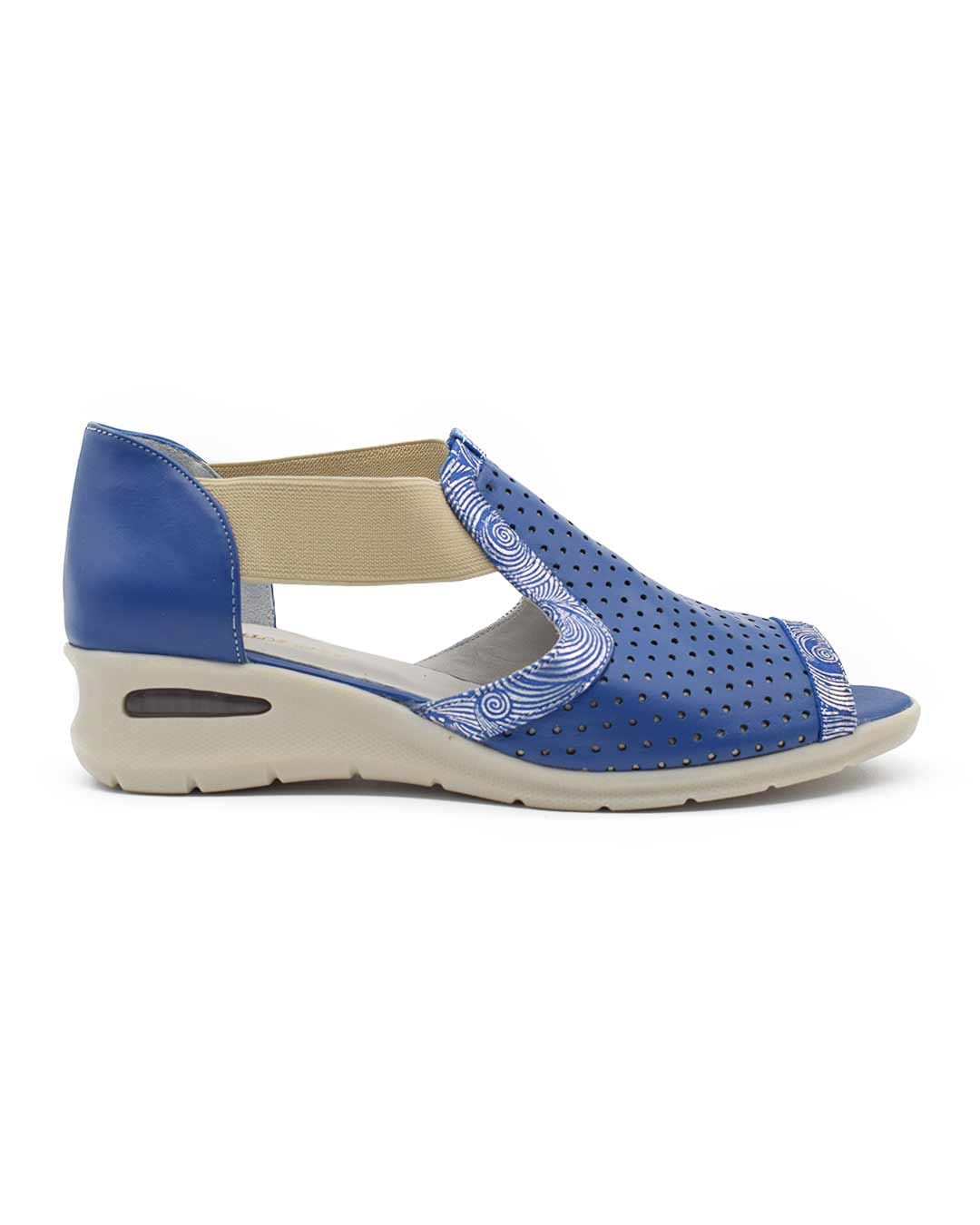 sandalias mujer alvania cuero azules