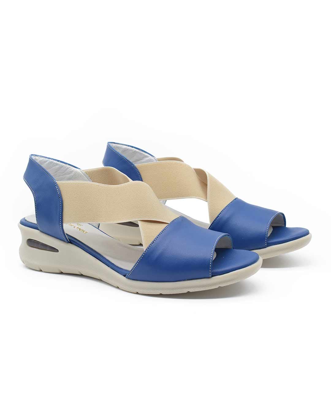 sandalias mujer bonnie cuero azul
