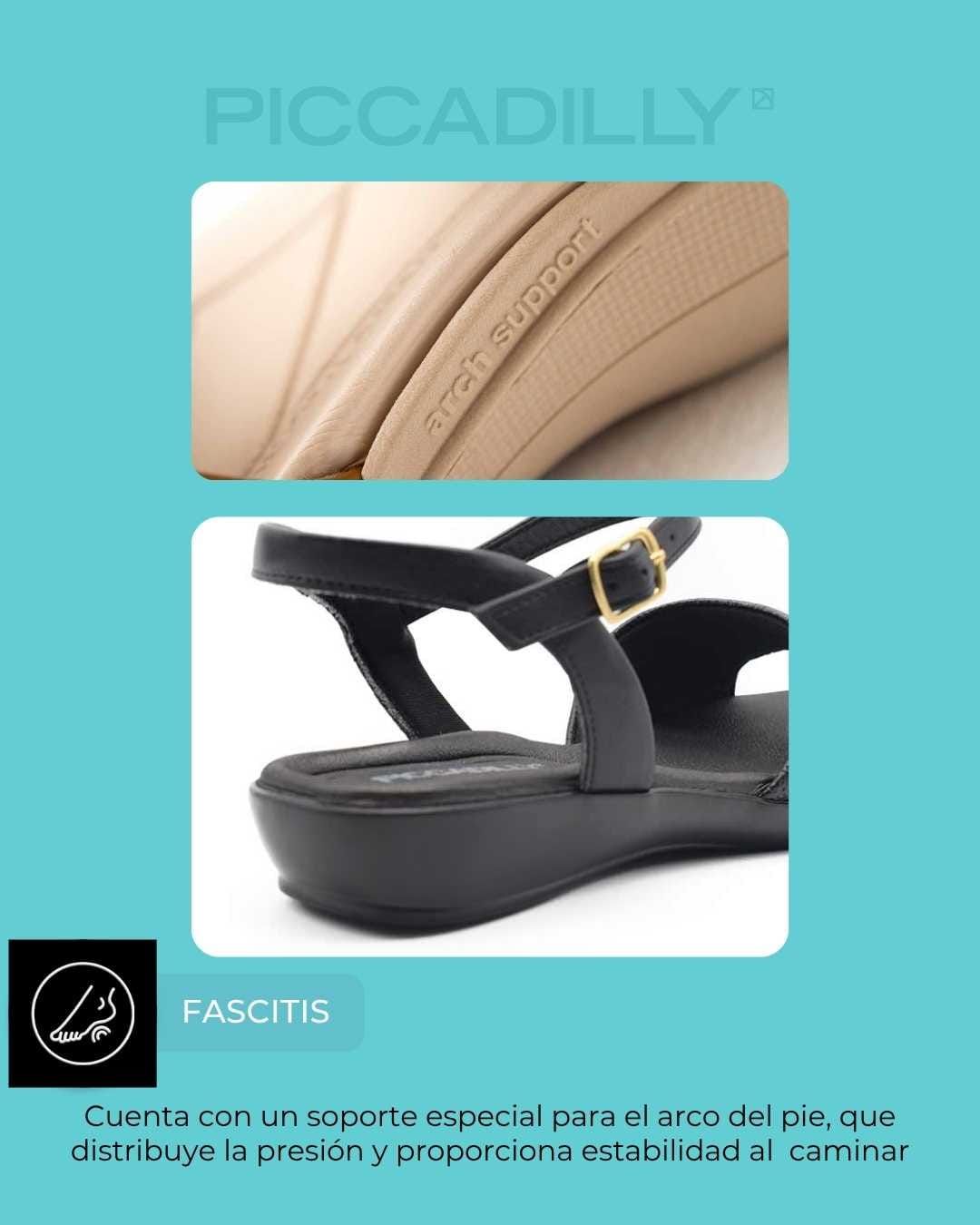 sandalias mujer linda piccadilly negras