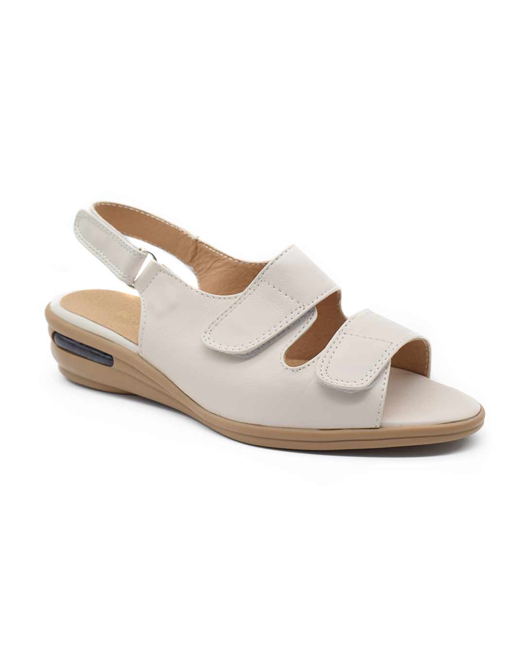 sandalias mujer rush cuero blanco