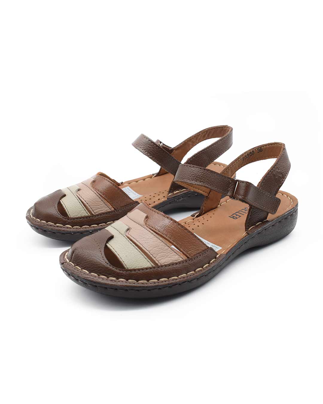 sandalias cuero mujer confort vené marrones