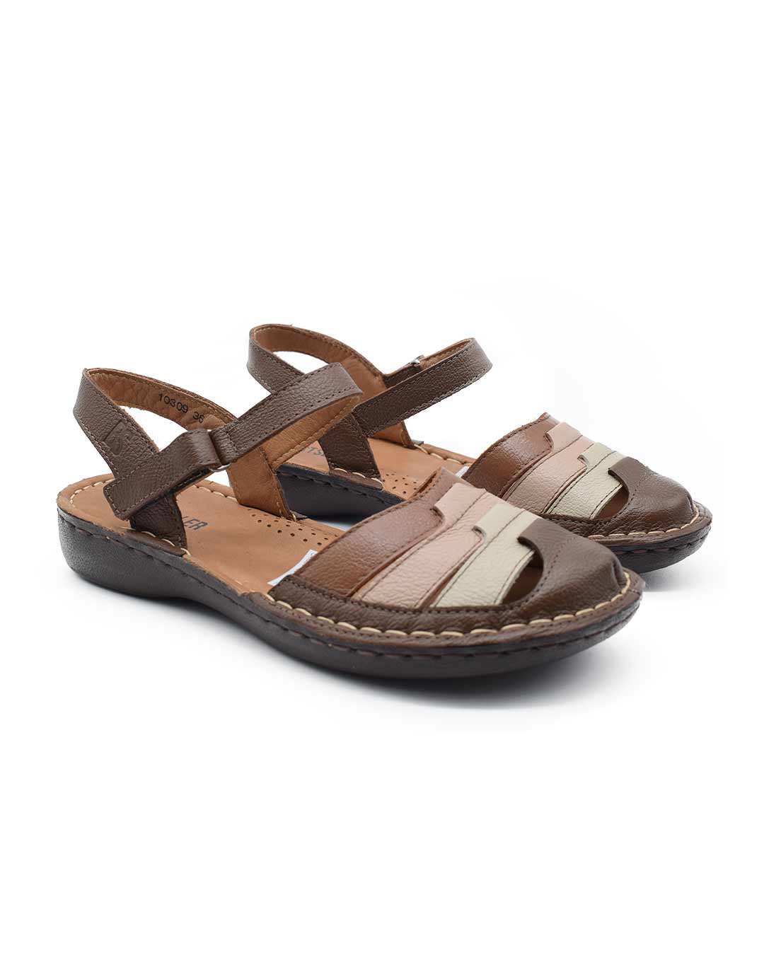 sandalias cuero mujer confort vené marrones