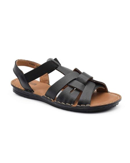 sandalias cuero confort mujer aleya negras