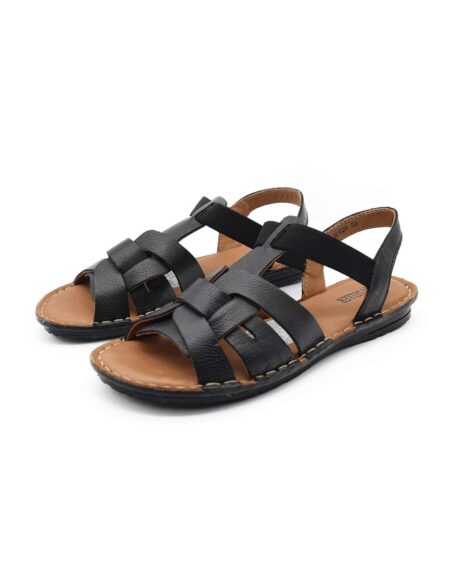 sandalias cuero confort mujer aleya negras