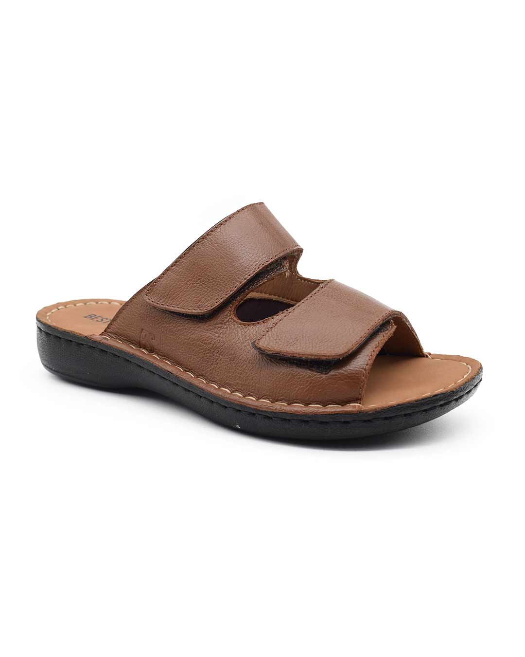 zuecos cuero mujer confort azula marrones