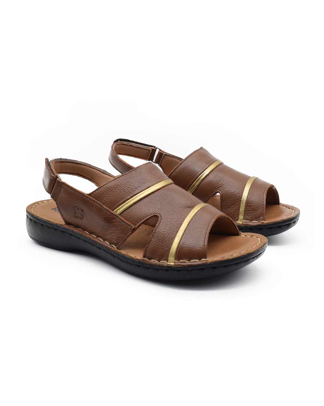 sandalias cuero mujer confort liria negras