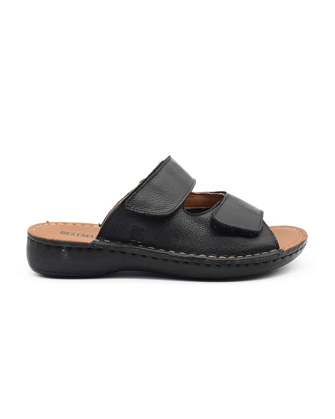 zuecos cuero mujer confort azula negras
