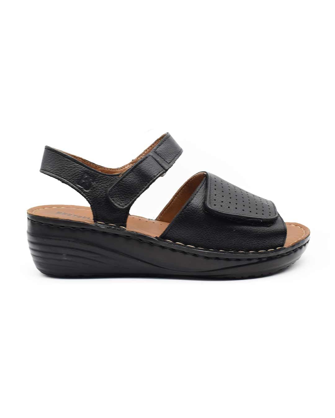 sandalias cuero mujer confort elianis negras