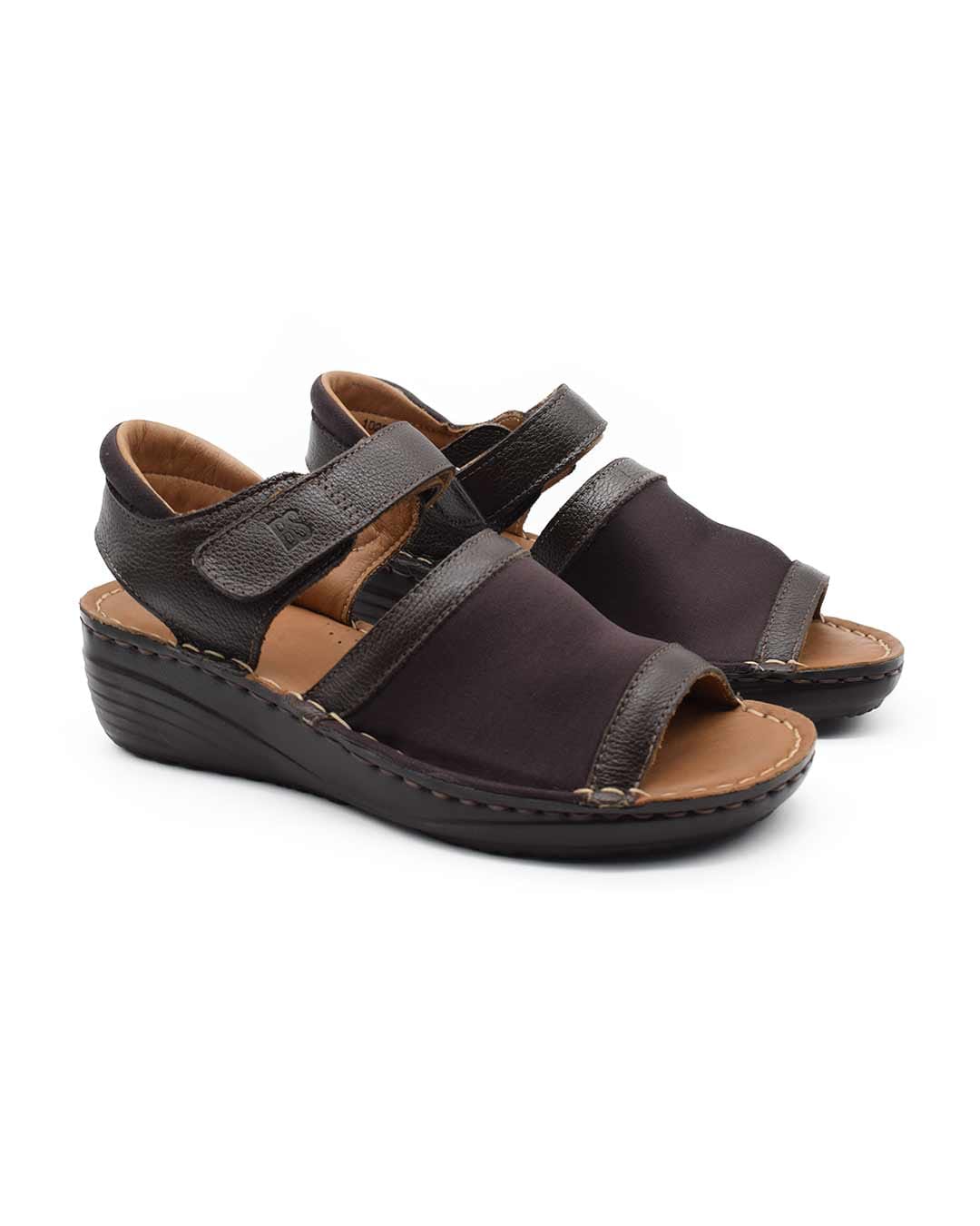 sandalias cuero mujer confort moahe marrones