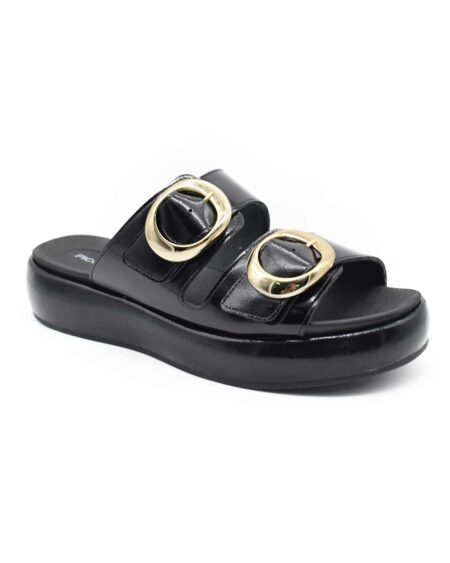 zuecos mujer confort airam piccadilly negro charol