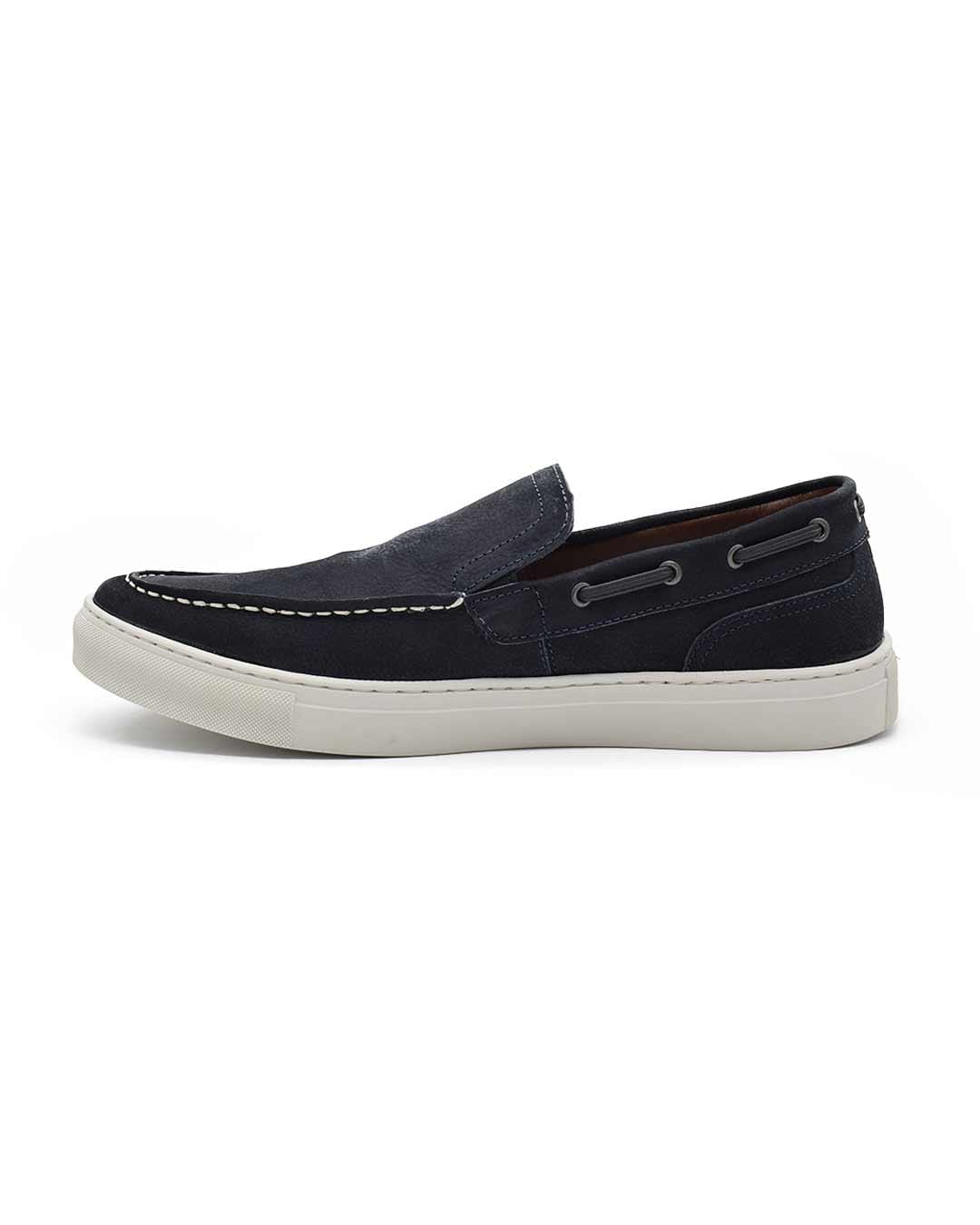 mocasín náutico hombre freeway box cuero azul